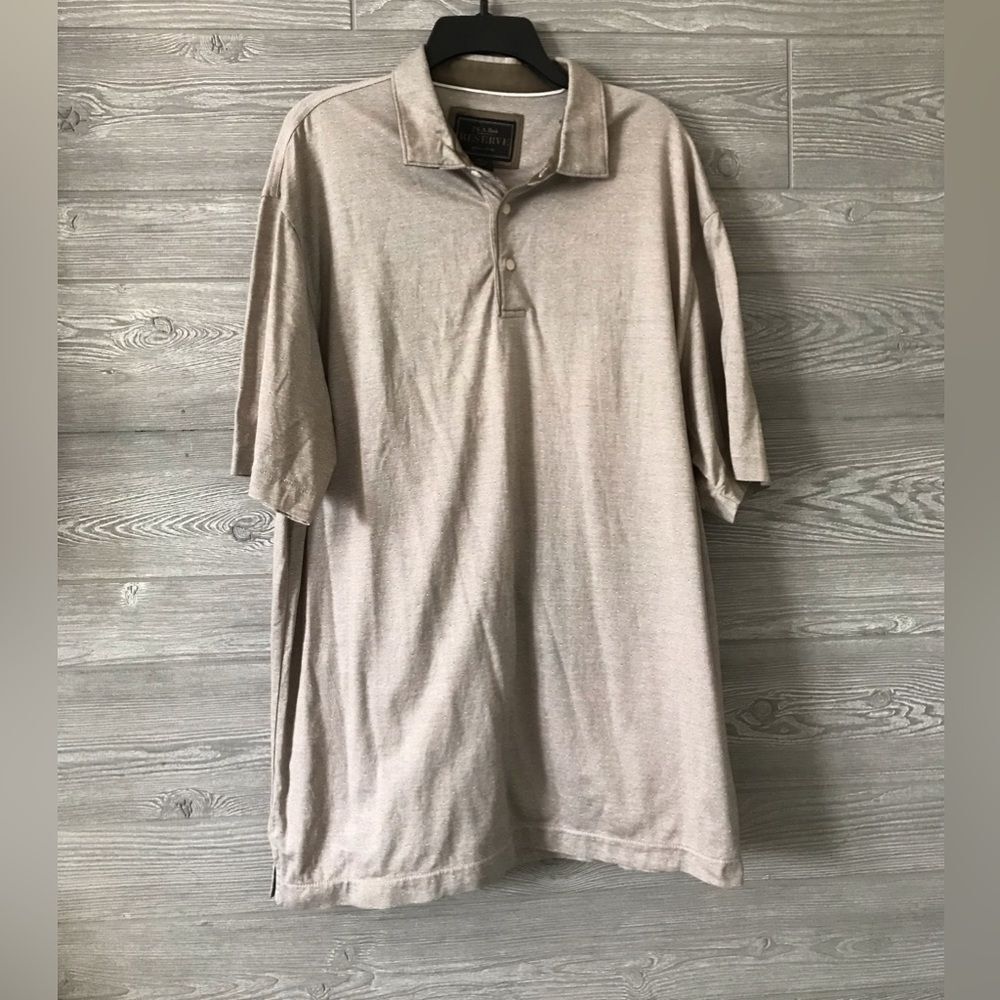 Jos. A. Bank XL mens button up polo brown shirt